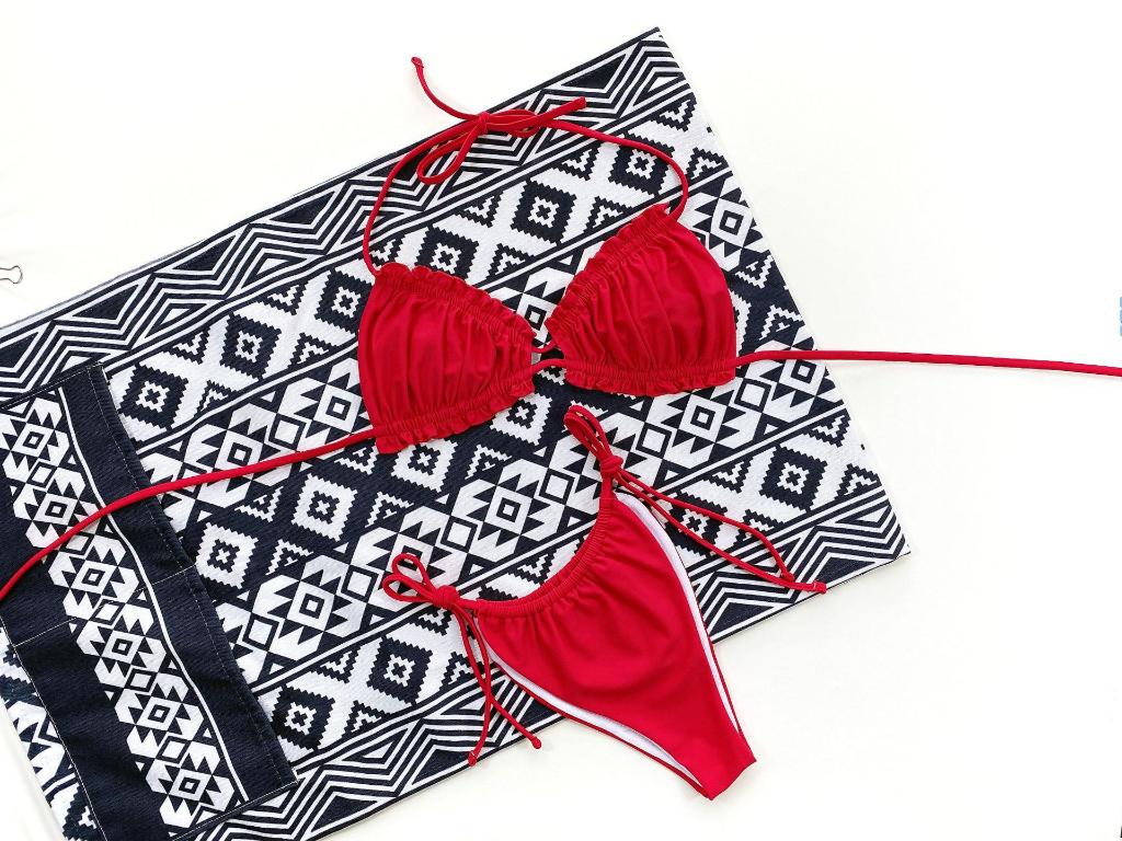 Backless, Ruffled Bikini
